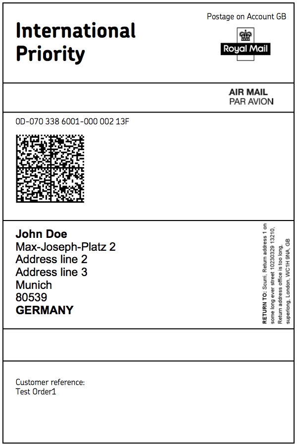 royal mail shipping label printer